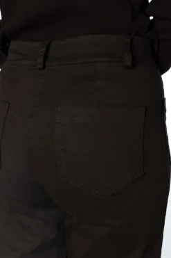 Pantalón Talle Alto Recto Botones Negro