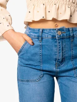 Pantalón Vaquero Maxi Bolsillo Azul