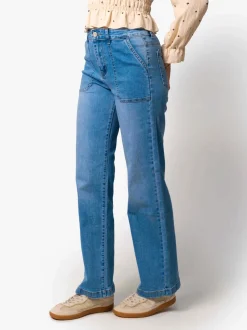 Pantalón Vaquero Maxi Bolsillo Azul