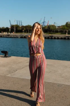 Pantalones Stripes Rosa