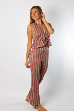 Pantalones Stripes Rosa