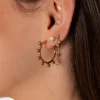Pendientes Aro Bolitas Dorado