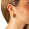 Pendientes Aro Doble Trenzado Dorado