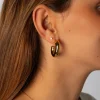 Pendientes C Aro Dorado