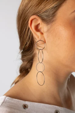 Pendientes Hoops Plateado