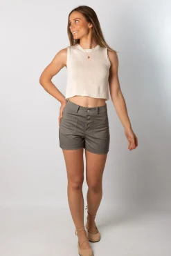 Short Botones Gris