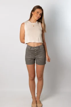 Short Botones Gris