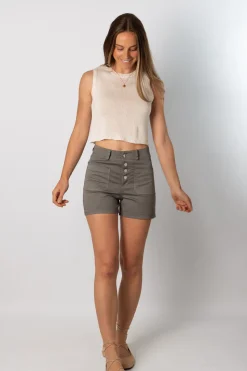 Short Botones Gris