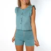 Short Cremallera Stars Azul