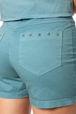 Short Cremallera Stars Azul