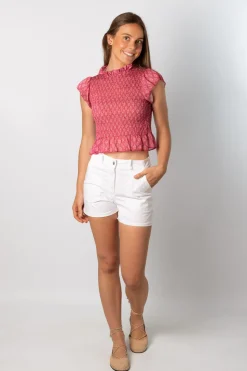 Short Tachuelas Back Blanco