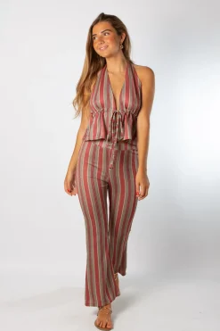 Top Aberturas Stripes Rosa
