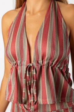 Top Aberturas Stripes Rosa