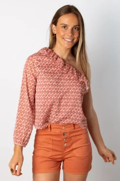 Top Asimétrico Fortune Rosa
