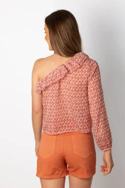 Top Asimétrico Fortune Rosa