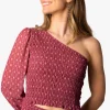 Top Asimétrico Fruncido Indie Blush