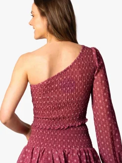 Top Asimétrico Fruncido Indie Blush