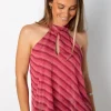 Top Halter Joy Gasa Rosa