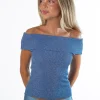 Top Sandy Brillo Azul