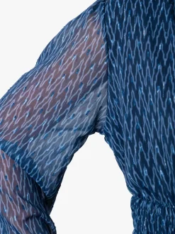 Vestido Zigzag Plumeti Cinta Azul